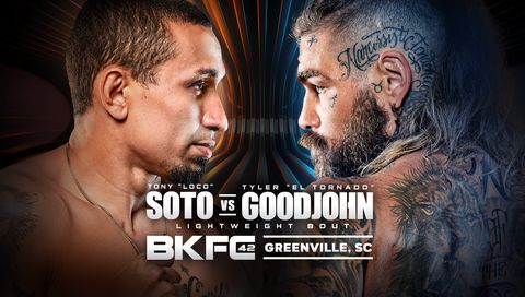 BKFC 42  Greenville: Antonio Soto III vs Tyler Goodjohn BKFC 42  Greenville: Antonio Soto III vs Tyler Goodjohn
