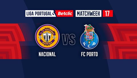 Liga Portugal Betclic 2024/25: Nacional vs FC Porto Liga Portugal Betclic 2024/25: Nacional vs FC Porto