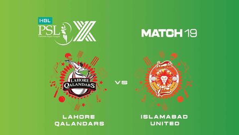 HBL Pakistan Super League 2025: Lahore Qalandars vs Islamabad United