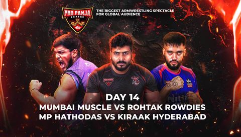 Pro Panja League Season 2: Day 14 - Mumbai Muscle vs Rohtak Rowdies | MP Hathodas vs Kiraak Hyderabad Pro Panja League Season 2: Day 14 - Mumbai Muscle vs Rohtak Rowdies | MP Hathodas vs Kiraak Hyderabad