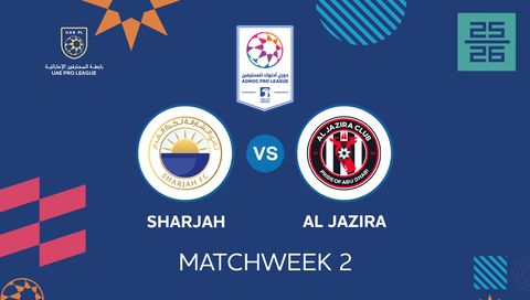 UAE Pro League 2025/26: Sharjah vs Al Jazira UAE Pro League 2025/26: Sharjah vs Al Jazira