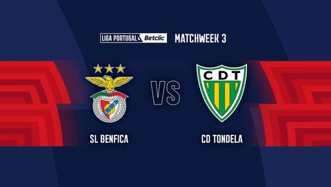 Liga Portugal Betclic 2025/26: SL Benfica vs CD Tondela Liga Portugal Betclic 2025/26: SL Benfica vs CD Tondela