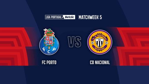 Liga Portugal Betclic 2025/26: FC Porto vs CD Nacional Liga Portugal Betclic 2025/26: FC Porto vs CD Nacional