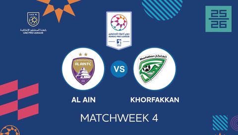 UAE Pro League 2025/26: Al Ain vs Khorfakkan UAE Pro League 2025/26: Al Ain vs Khorfakkan