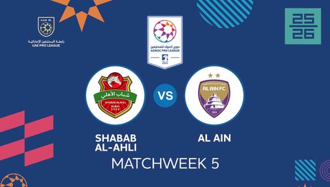 UAE Pro League 2025/26: Shabab Al-Ahli vs Al Ain UAE Pro League 2025/26: Shabab Al-Ahli vs Al Ain