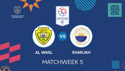 UAE Pro League 2025/26: Al Wasl vs Sharjah UAE Pro League 2025/26: Al Wasl vs Sharjah