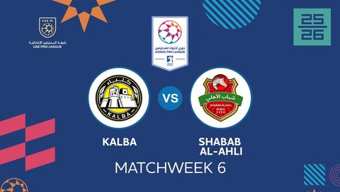 UAE Pro League 2025/26: Kalba vs Shabab Al-Ahli UAE Pro League 2025/26: Kalba vs Shabab Al-Ahli