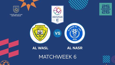 UAE Pro League 2025/26: Al Wasl vs Al Nasr UAE Pro League 2025/26: Al Wasl vs Al Nasr