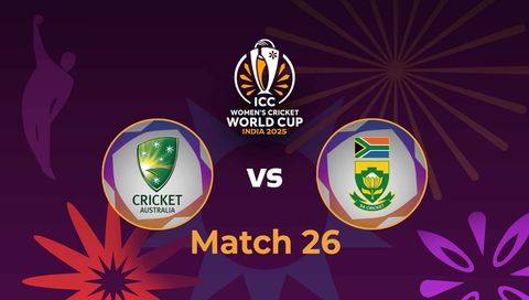 ICC Women's Cricket World Cup 2025: Australia vs South Africa, 26th Match ICC Women's Cricket World Cup 2025: Australia vs South Africa, 26th Match
