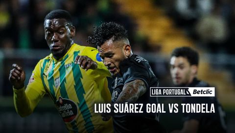 Luis Suárez opens the scoring for Sporting CP with a clinical finish inside the box! Luis Suárez opens the scoring for Sporting CP with a clinical finish inside the box!