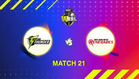 Weber Women's Big Bash League, Season 11: Sydney Thunder vs Melbourne Renegades