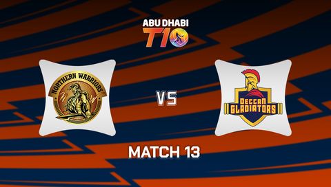 Abu Dhabi T10 2025: Northern Warriors vs Deccan Gladiators