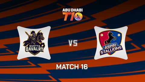 Abu Dhabi T10 2025: Quetta Qavalry vs Aspin Stallions
