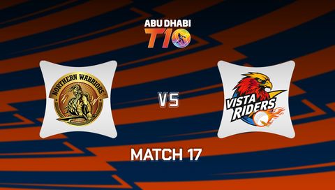 Abu Dhabi T10 2025: Northern Warriors vs Vista Riders