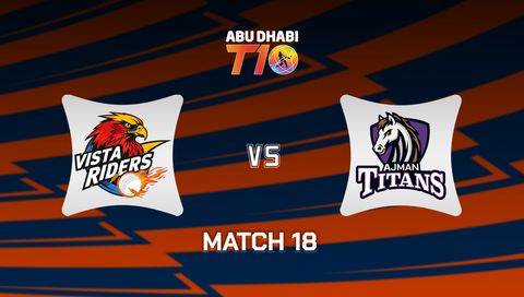 Abu Dhabi T10 2025: Vista Riders vs Ajman Titans