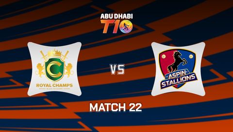 Abu Dhabi T10 2025: Royal Champs vs Aspin Stallions