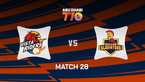 Abu Dhabi T10 2025: Vista Riders vs Deccan Gladiators