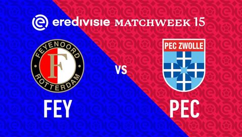 Eredivisie 2025/26: Feyenoord vs PEC Zwolle