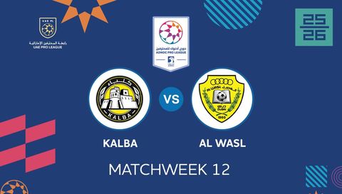 UAE Pro League 2025/26: Kalba vs Al Wasl