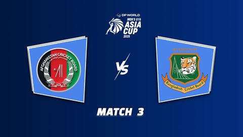 DP World Men's U-19 Asia Cup 2025: Afghanistan vs Bangladesh
