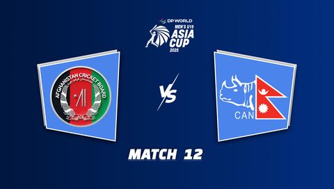 DP World Men's U-19 Asia Cup 2025: Afghanistan vs Nepal