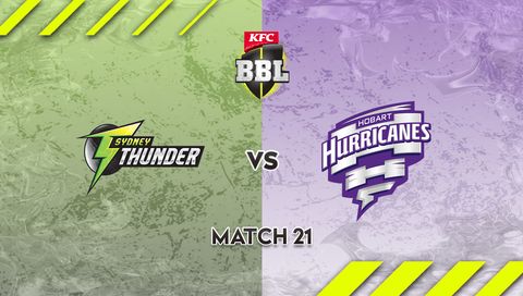 KFC Big Bash League, Season 15: Sydney Thunder vs Hobart Hurricanes