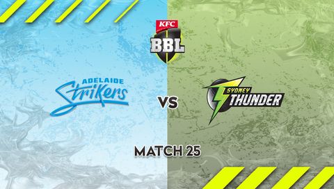 KFC Big Bash League, Season 15: Adelaide Strikers vs Sydney Thunder