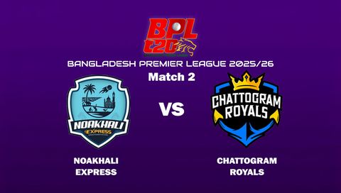 Bangladesh Premier League 2025/26: Noakhali Express vs Chattogram Royals