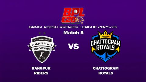 Bangladesh Premier League 2025/26: Rangpur Riders vs Chattogram Royals