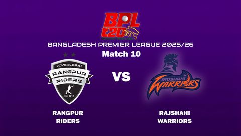 Bangladesh Premier League 2025/26: Rangpur Riders vs Rajshahi Warriors