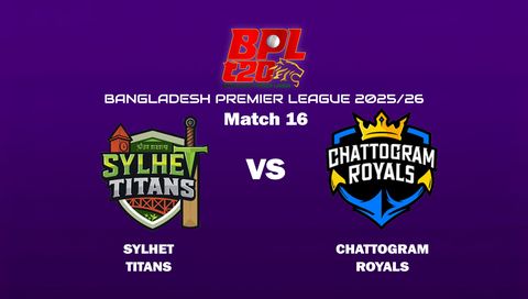 Bangladesh Premier League 2025/26: Sylhet Titans vs Chattogram Royals