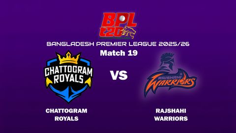 Bangladesh Premier League 2025/26: Chattogram Royals vs Rajshahi Warriors