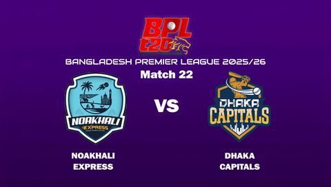 Bangladesh Premier League 2025/26: Noakhali Express vs Dhaka Capitals