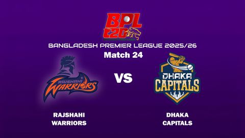 Bangladesh Premier League 2025/26: Rajshahi Warriors vs Dhaka Capitals