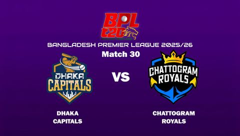Bangladesh Premier League 2025/26: Dhaka Capitals vs Chattogram Royals