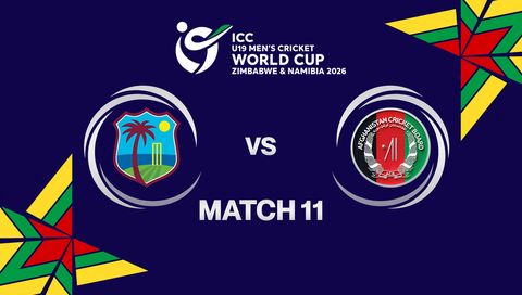 ICC U-19 Men's Cricket World Cup Zimbabwe & Namibia 2026: West Indies vs Afghanistan