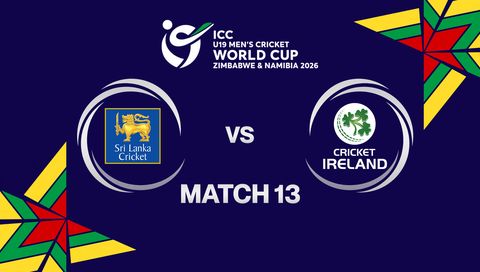 ICC U-19 Men's Cricket World Cup Zimbabwe & Namibia 2026: Sri Lanka vs Ireland