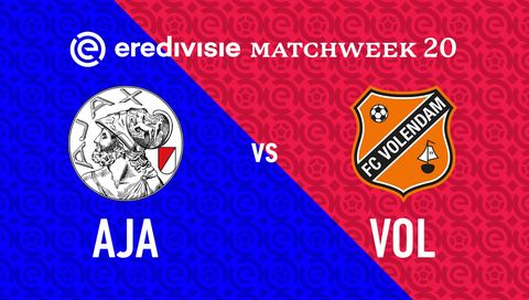 Eredivisie 2025/26: AFC Ajax vs FC Volendam