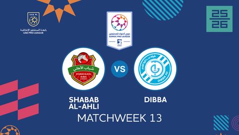 UAE Pro League 2025/26: Shabab Al-Ahli vs Dibba