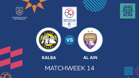 UAE Pro League 2025/26: Kalba vs Al Ain