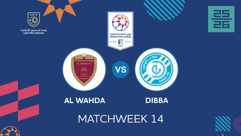 UAE Pro League 2025/26: Al Wahda vs Dibba