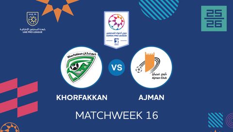 UAE Pro League 2025/26: Khorfakkan vs Ajman