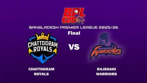 Bangladesh Premier League 2025/26: Chattogram Royals vs Rajshahi Warriors
