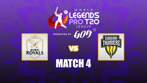 World Legends Pro T20 League 2026: Dubai Royals vs Gurugram Thunders