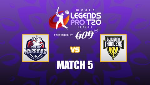 World Legends Pro T20 League 2026: Delhi Warriors vs Gurugram Thunders