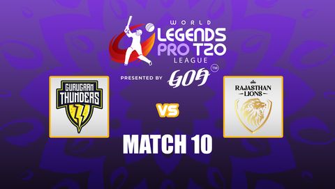 World Legends Pro T20 League 2026: Gurugram Thunders vs Rajasthan Lions
