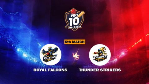 Pro10 Malaysia Cricket League 2026: Royal Falcons vs Thunder Strikers
