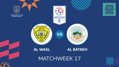 UAE Pro League 2025/26: Al Wasl vs Al Bataeh