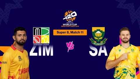 ICC Men's Т20 World Cup 2026, Super 8: Zimbabwe vs South Africa