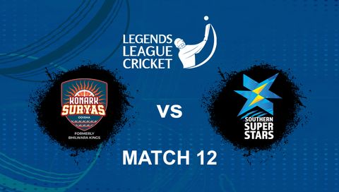 Legends League Cricket 2026, Match 12: Konark Suryas Odisha vs Southern Super Stars